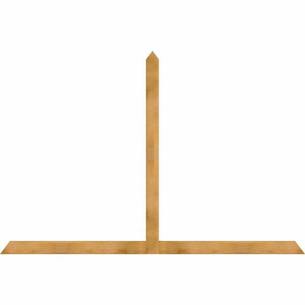 Ekena Millwork Portland Rough Sawn Timber Gable Bracket, Western Red Cedar, 96"W x 64"H x 2"D x 4"F, 16/12 Pitch GBW096X64X0204POR00RWR - main